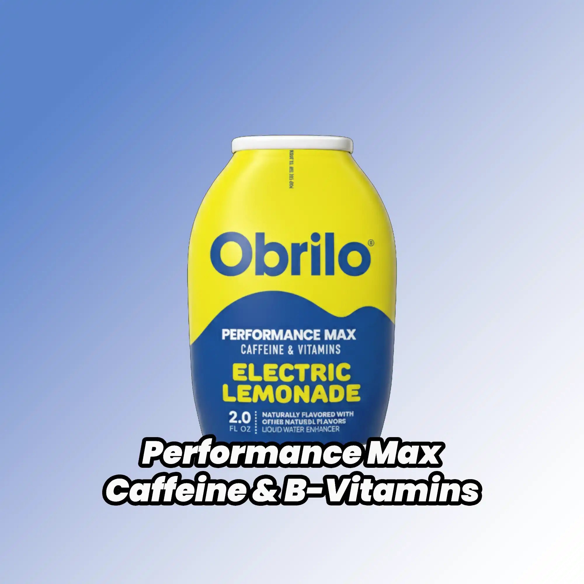 Yellow and blue energy drink with ’Electric Lemonade’ flavor.