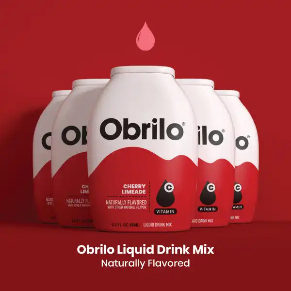 Bottles of cherry limeade liquid drink mix with added vitamin C.