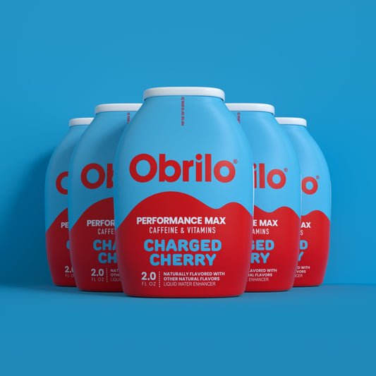 Obrilo Liquid Water Enhancer Energy Drop - Caffeine + L-Theanine + Taurine Zero Calorie No Dye Natural Flavor. - Cherry